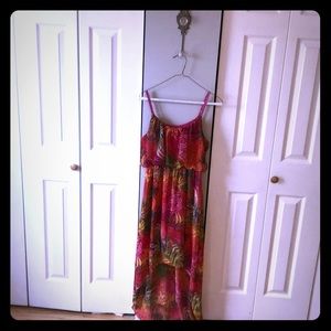 Tropical High Low Dress